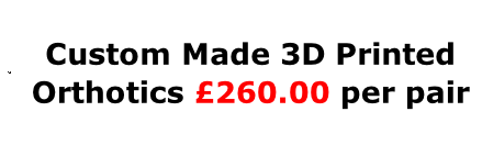 Custom Made 3D Printed Orthotics £260.00 per pair